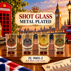 METAL PLATED SHOT GLASS